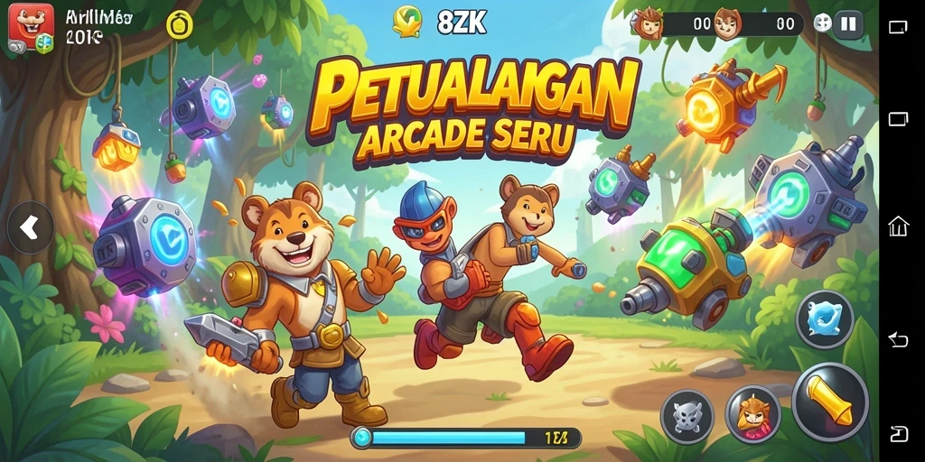 Tampilan gameplay seru dari 8ZK di level menantang.
