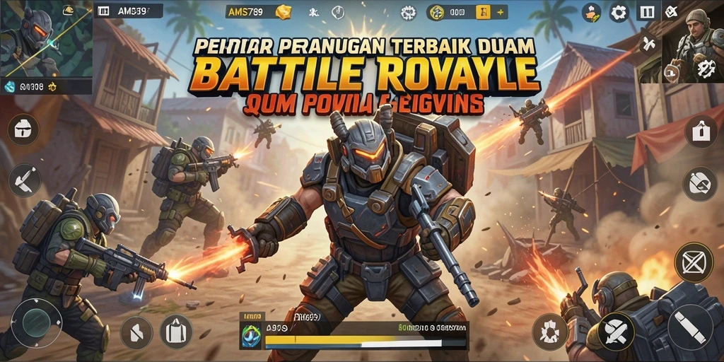 Tampilkan aksi seru dalam gameplay Battle Royale di AMS789.