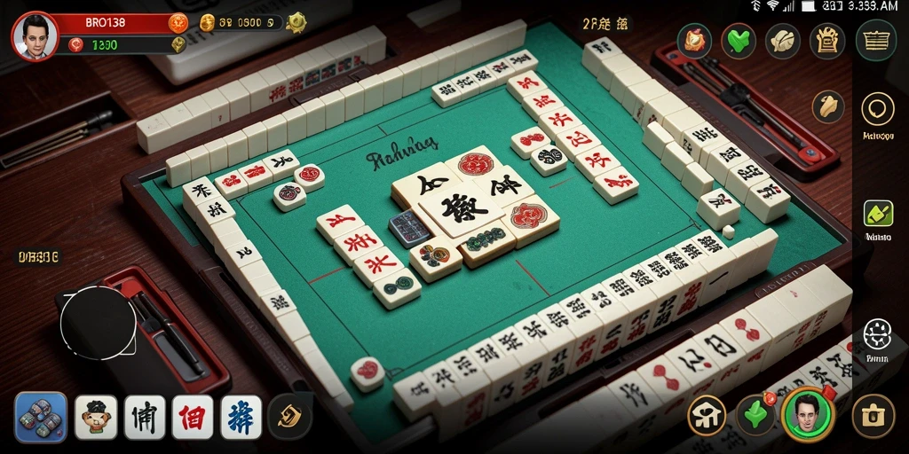 Screenshot gameplay <strong>BRO138</strong> menampilkan keseruan permainan Mahjong yang mendebarkan.