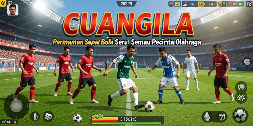Gameplay sepak bola CUANGILA yang mendebarkan dan interaktif.