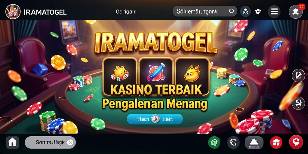 Tampilan utama <strong>IRAMATOGEL</strong> menampilkan gameplay kasino yang mengasyikkan dan interaktif.