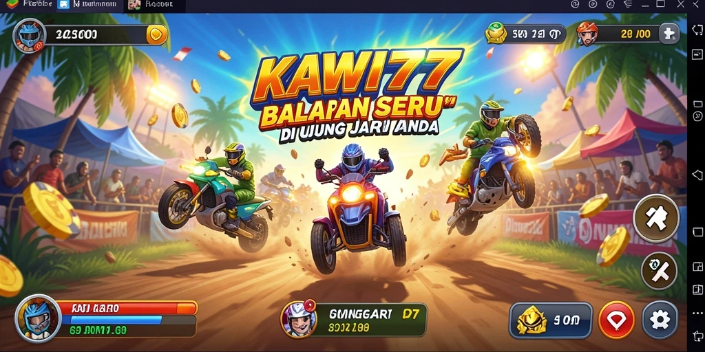 Gameplay seru dengan mobil balap yang menantang dan trek beragam.