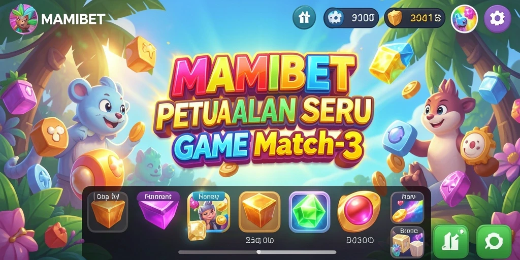Tampilan gameplay MAMIBET dengan kombinasi permata yang menawan.