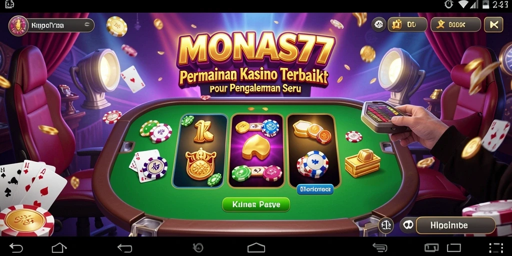 Tampilan menarik dari gameplay MONAS77 yang seru dan mendebarkan.