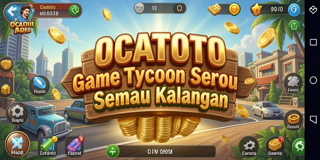 Screenshot OCATOTO menampilkan gameplay bisnis yang seru.
