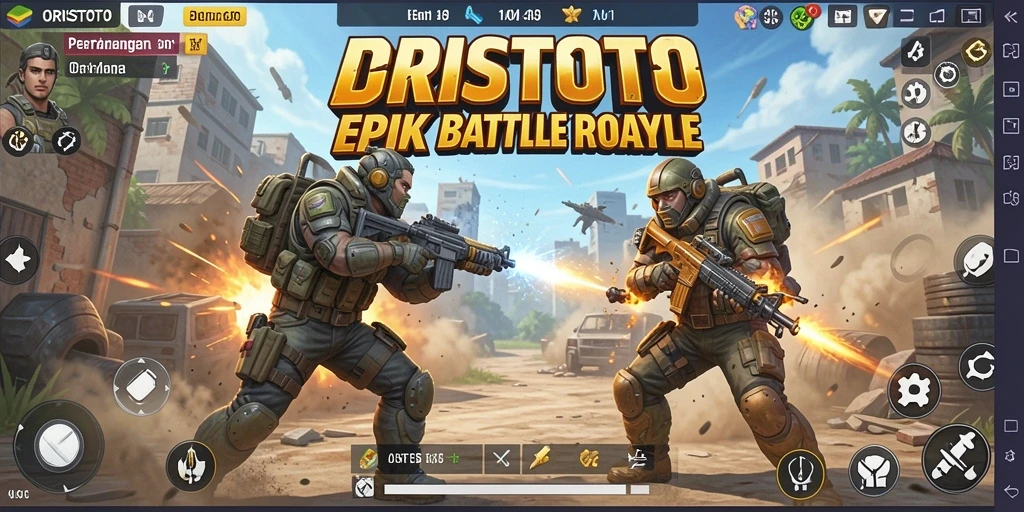 Tampilan gameplay epik ORISTOTO dalam pertarungan Battle Royale.