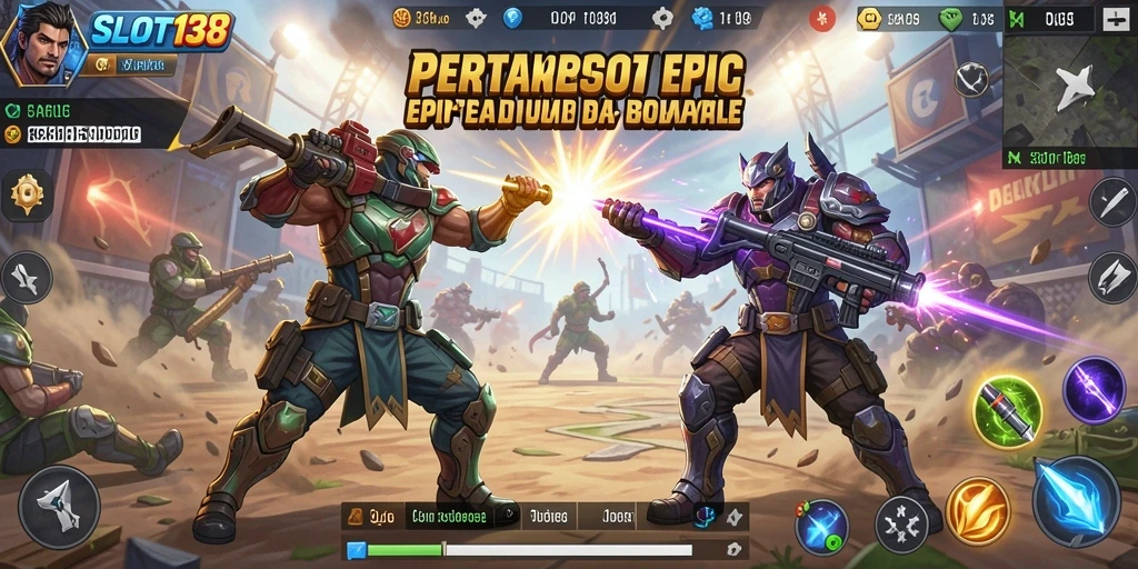 Gameplay seru dan mendebarkan dalam dunia Battle Royale.