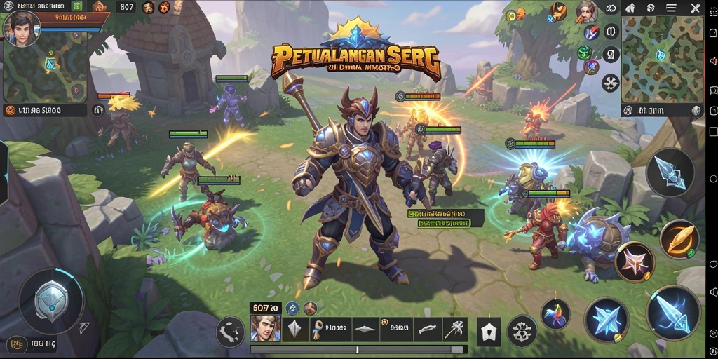 Tampilan gameplay V07 yang mendebarkan dalam dunia MMORPG.