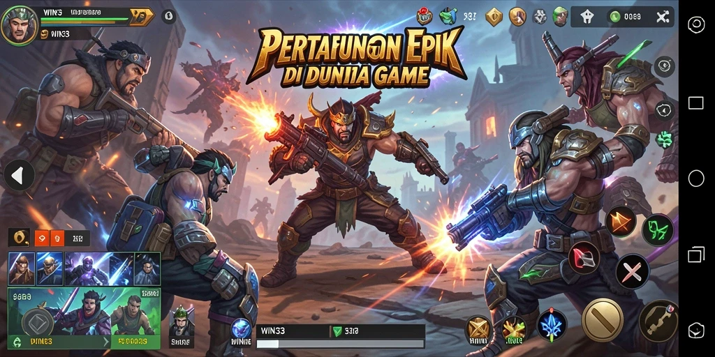 Gameplay seru dengan pertarungan karakter yang dinamis.