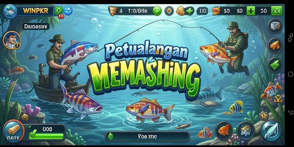 Gameplay WINPKR yang seru dan mendebarkan di dunia memancing.