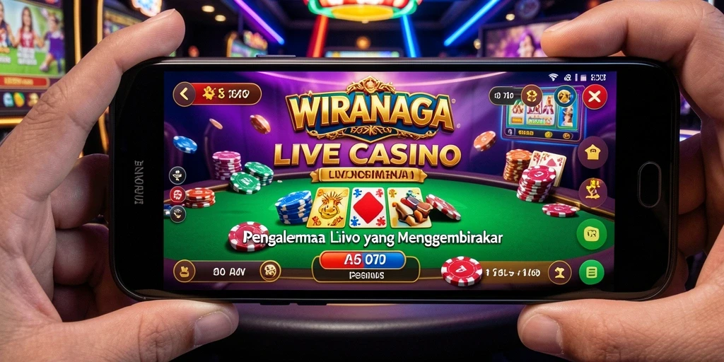 Screenshot menunjukkan gameplay Live Casino yang mendebarkan di WIRANAGA.