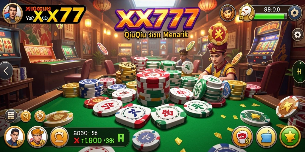 Tampilan menarik gameplay QiuQiu XXX777 yang seru.